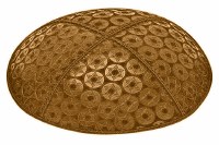 Luggage Blind Embossed Small Star of David Kippah without Trim