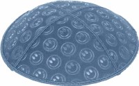 Denim Blind Embossed Smiley Kippah