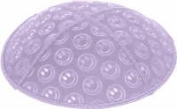 Lavender Blind Embossed Smiley Kippah