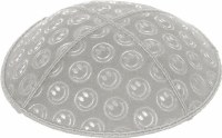 Light Grey Blind Embossed Smiley Kippah