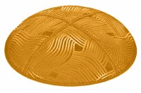 Gold Blind Embossed Spaghetti Kippah without Trim