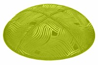 Lime Blind Embossed Spaghetti Kippah without Trim