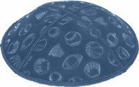 Denim Blind Embossed Sports Kippah without trim