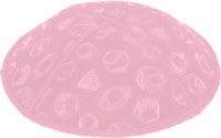 Additional picture of Light Pink Blind Embossed Sports Kippah without trim