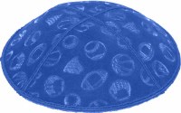 Additional picture of Royal Blind Embossed Sports Kippah without trim