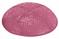Hot Pink Blind Embossed Tiled Kippah without Trim