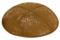 Luggage Blind Embossed Tiled Kippah without Trim