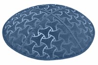 Denim Blind Embossed Wheels Kippah without Trim