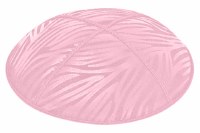 Light Pink Blind Embossed Zebra Kippah without Trim