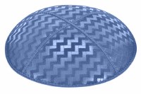 Wedgewood Blind Embossed Zig Zag Kippah without Trim