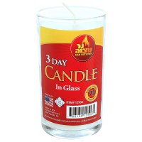 Kosher 3 Day Memorial Candle in Glass Jar