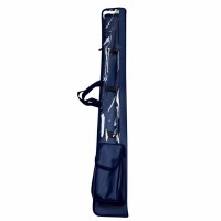 Faux Leather Lulav and Esrog Holder Clear Front Carry Handle Navy 47"