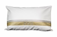 Faux Leather Pesach Pillow Case Gold Stripe Design
