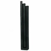 Aluminum Mezuzah Case David Scroll Modern Design Black 15cm
