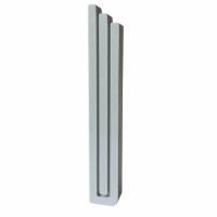 Aluminum Mezuzah Case David Scroll Modern Design White 15cm