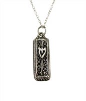 Silver Mezuzah Necklace #MJB1551BC