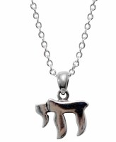 Silver Necklace with Chai  Pendant #B5062