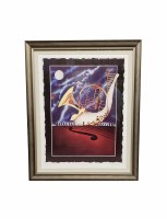 Framed Hallel and Musical Instruments Picture 19.5" x 24.5"