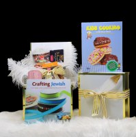 Purim Shalach Manos Craft Book and Cookbook Set Gift Box for Parents