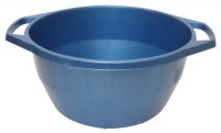 Plastic Wash Bowl with Handles Light Blue