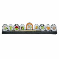 Additional picture of Resin Candle Menorah Hand Painted Sushi Theme