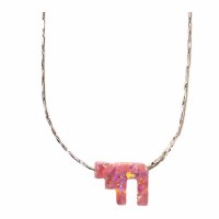Necklace Silver with Opal Pink Chai #MJJCHPK