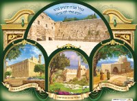 Laminated Sukkah Poster Mekomos HaKedoshim 20" x 28"