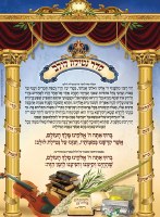 Laminated Sukkah Poster Netilas Lulav