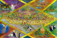 Large Vinyl Sukkah Poster Journey Around the Year 32" x 48"