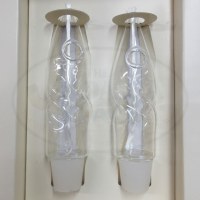 Fillable Paraffin Bulbs 2 Pack Set Tall Twisted Design