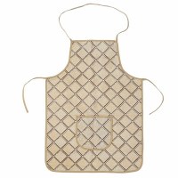 Additional picture of Cotton Apron for Kids Passover Matzah Design Brown