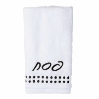 Pesach Finger Towel Dot Border Design White Black