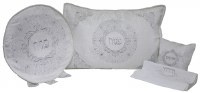 Additional picture of Pesach Set Brocade - 4 Pc with Plastic PS800