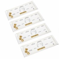 Lucite Raised Simanim Tray Pomegranate Design Hebrew Ashkenaz Gold 4 Pack 11" x 4"
