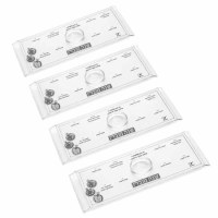 Lucite Raised Simanim Tray Pomegranate Design Hebrew Ashkenaz Silver 4 Pack 11" x 4"