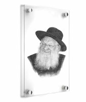 Lucite Gadol Sketch Rav Mattisyahu Solomon 16" x 20"