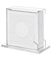 Lucite Haggadah Holder Includes Set Of 8 Square Pesach Haggadahs Lace Design White Ashkenaz [Paperback]