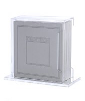 Lucite Zemirot Holder Includes Set Of 8 Faux Leather Square Zemiros Shabbos Hadar Model Silver Ashkenaz [Paperback]