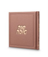 Faux Leather Square Artistic Seder Simanim Booklet Devash Style Hebrew Edut Mizrach Ksaf Saf 5" [Hardcover]