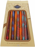 Safed Handcrafted Chanukkah Candles Multicolor 6" 45 Pack Burn Time 1 Hour