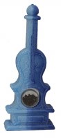 Shalhevet Havdallah Candle Harp Shape Blue with Besamim