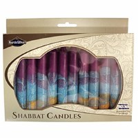 Safed Shabbat Candle 12 Pack - Harmony Violet