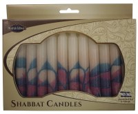 Safed Shabbat Candle 12 Pack - Tree Turquoise