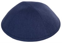 Yarmulka Linen Navy Size 2