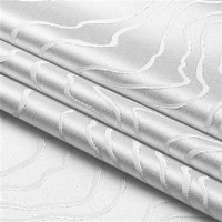 Jacquard Tablecloth Silver Ripple Pattern 70" x 120"