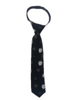 Chanukah Dreidel Tie Black Kids Size 11" with Zipper