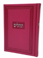 Faux Leather Tehillim Yesod HaTefillah  Hebrew Hot Pink 5" x 7" [Hardcover]