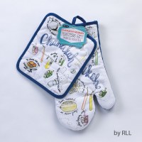"Chanukah Musings" 2-Piece Hostess Set Pot Holder & Oven Mitt