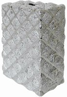 Tzedakah Box Silver 925 Plated Diamond Pattern