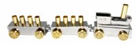 Aluminum Candle Train Menorah Silver Gold